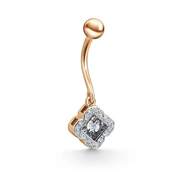 Пирсинг из комбинированного золота