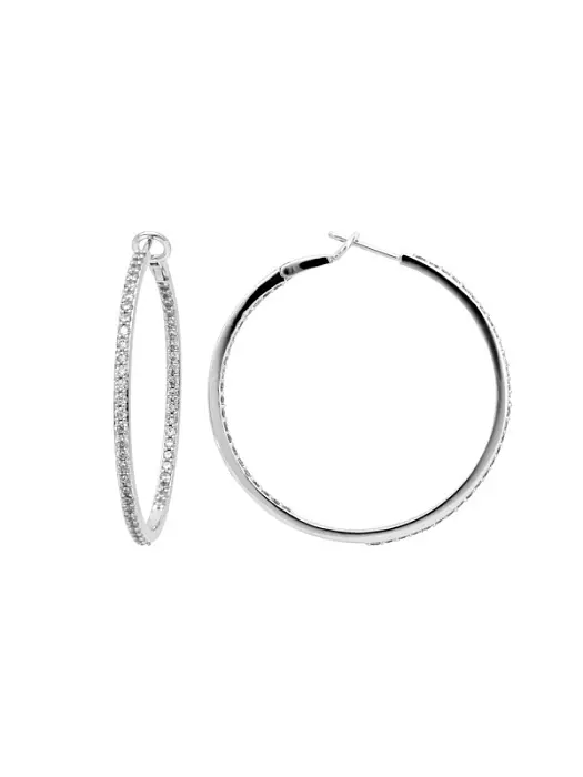 Серьги конго из серебра