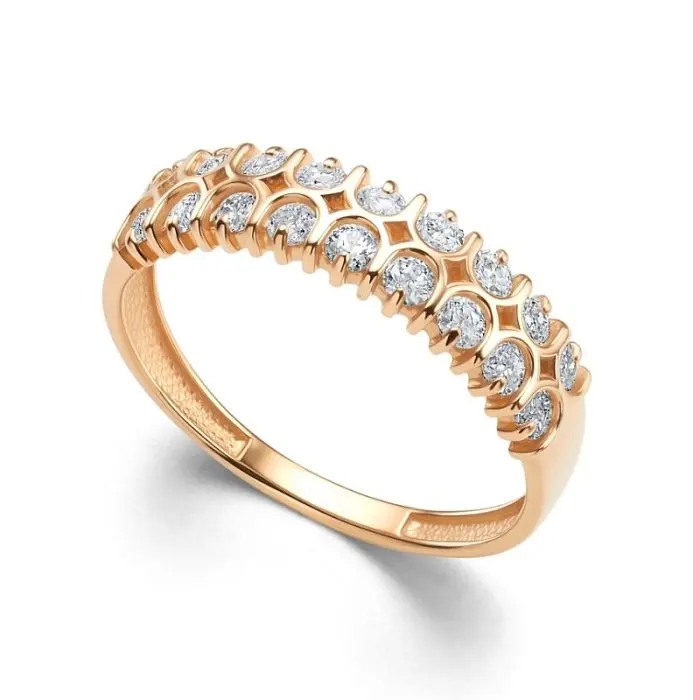 Кольцо декоративное из красного золота