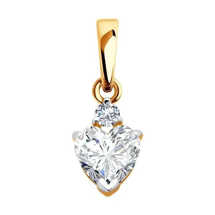 Подвеска декоративная из красного золота