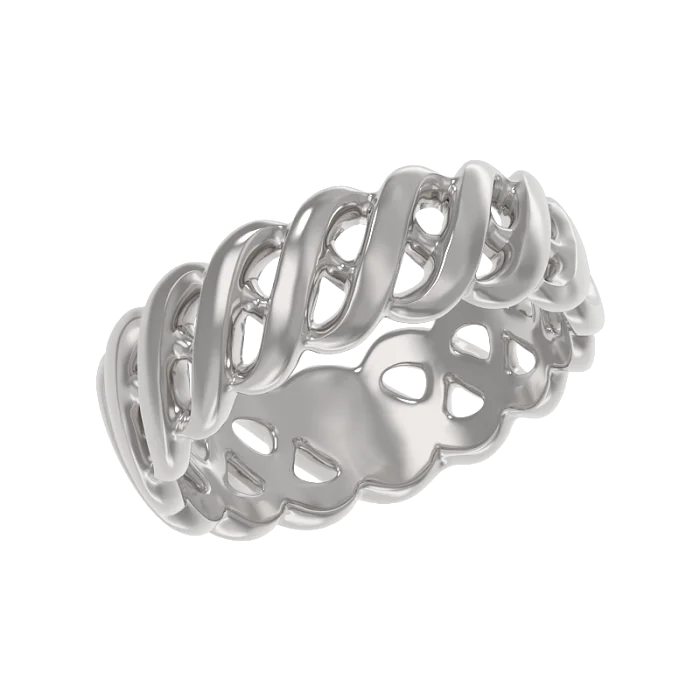 Кольцо декоративное из серебра