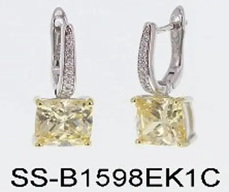 Серьги подвесные из серебра