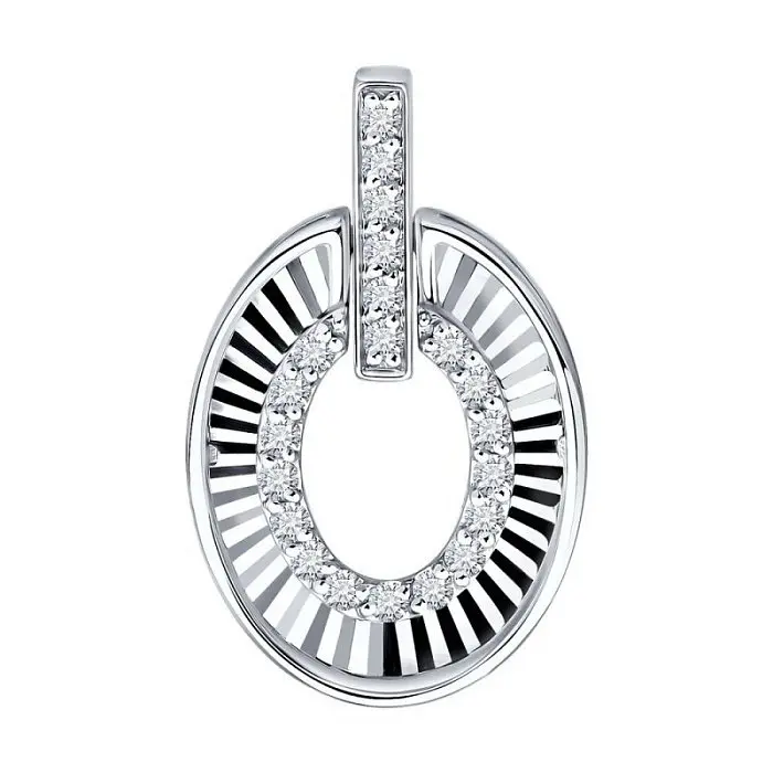 Подвеска декоративная из белого золота