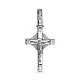 Подвеска крест из белого золота