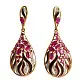 Серьги с английским замком из красного золота