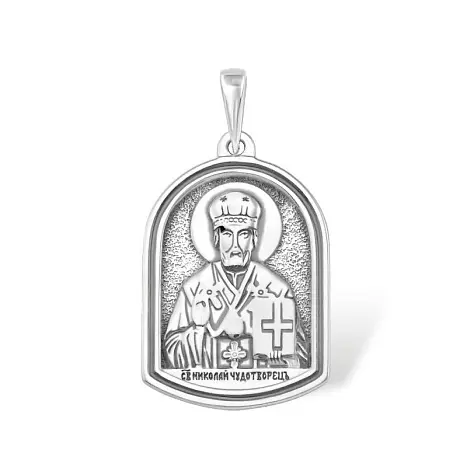 Подвеска икона из черного серебра