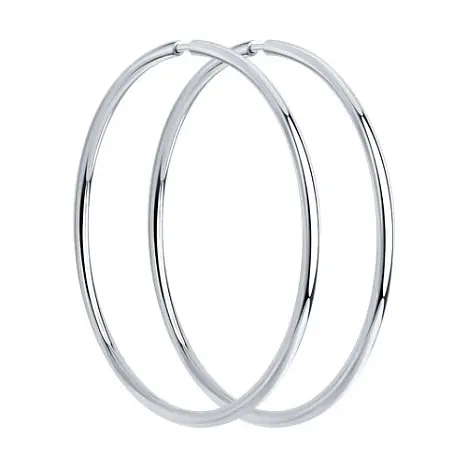 Серьги конго из серебра