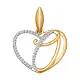 Подвеска буква из комбинированного золота