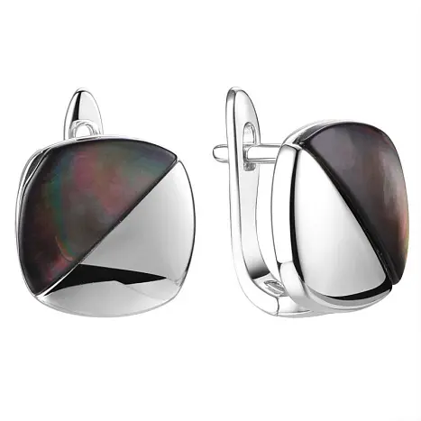 Серьги с английским замком из серебра