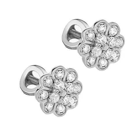 Серьги пуссеты из серебра