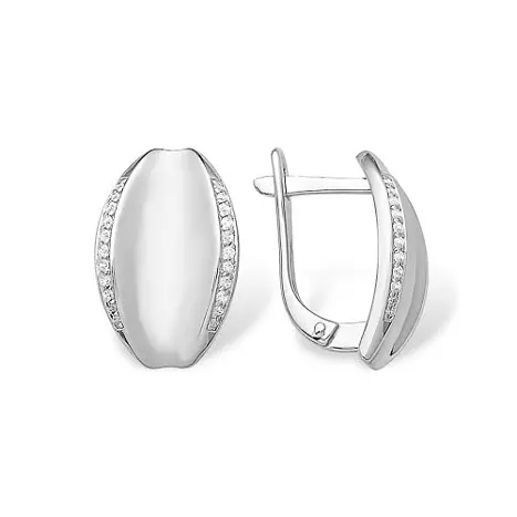 Серьги с английским замком из серебра