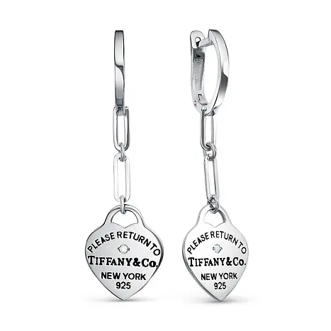 Серьги подвесные из серебра