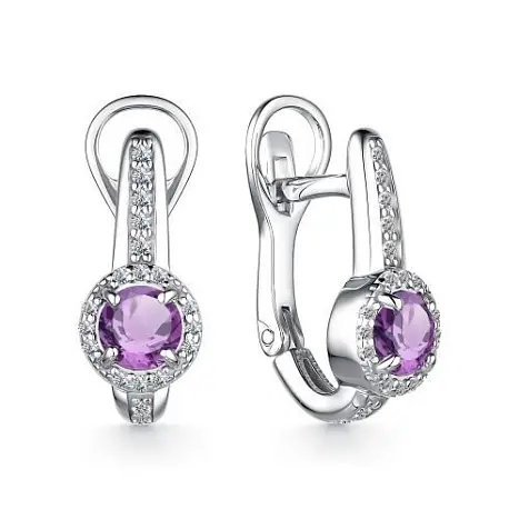 Серьги с английским замком из серебра