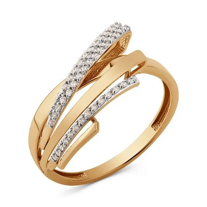 Кольцо декоративное из красного золота