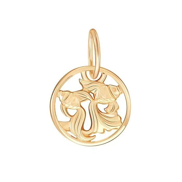 Подвеска знак зодиака из красного золота