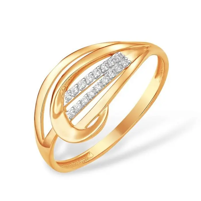 Кольцо декоративное из красного золота