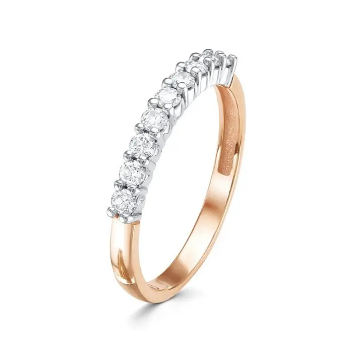 Кольцо декоративное из комбинированного золота с бриллиантами