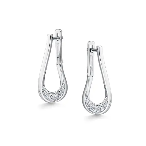 Серьги с английским замком из серебра