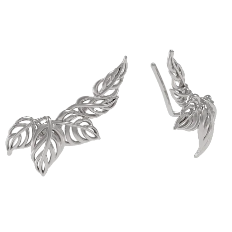Серьги зажимы из серебра