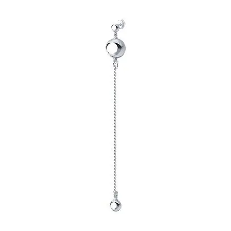 Серьги одиночные из серебра