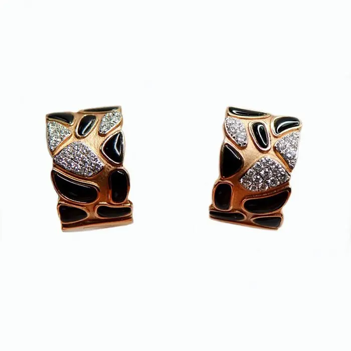 Серьги с английским замком из красного золота