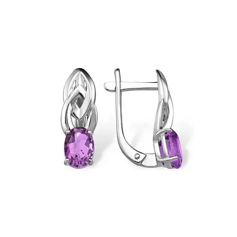 Серьги с английским замком из серебра