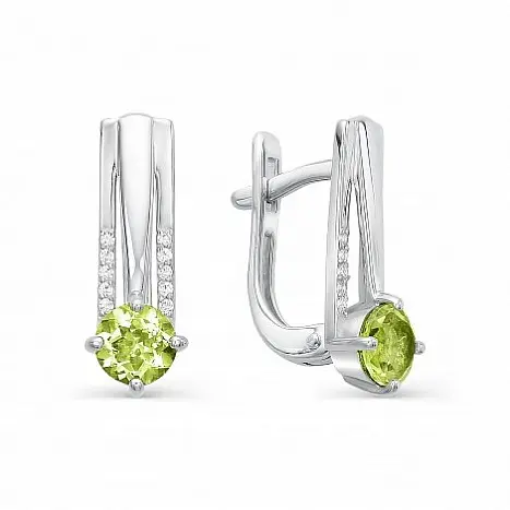 Серьги с английским замком из серебра