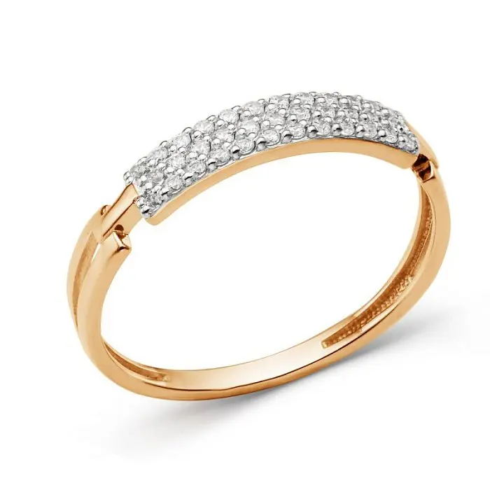 Кольцо декоративное из красного золота