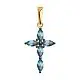 Подвеска декоративный крест из красного золота