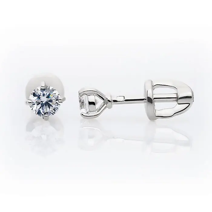 Серьги пуссеты из серебра