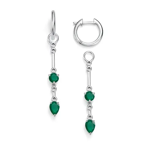 Серьги с английским замком из серебра