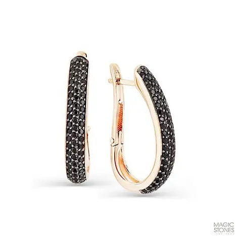 Серьги с английским замком из красного золота