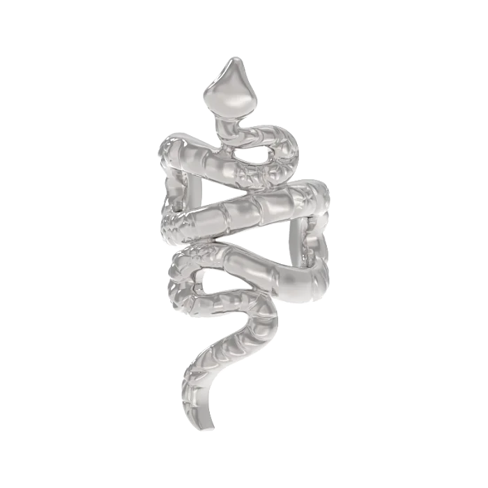 Серьги каффы из серебра