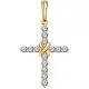 Подвеска декоративный крест из красного золота