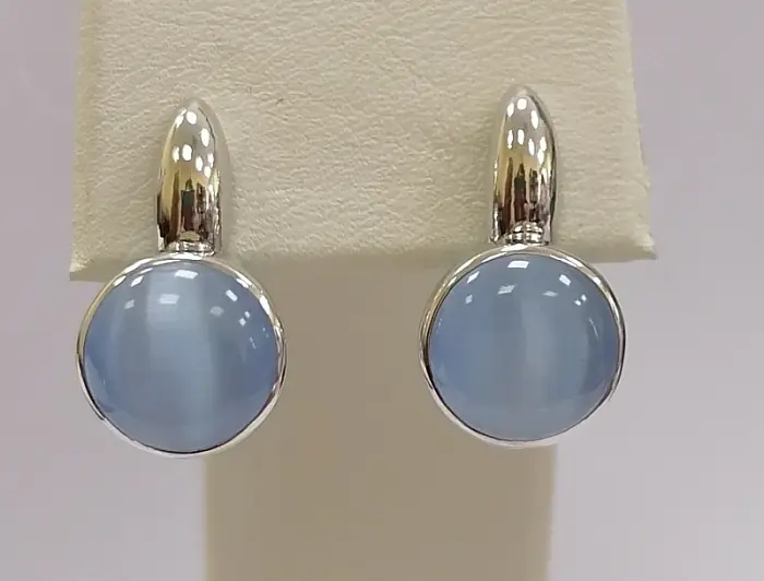Серьги с английским замком из серебра