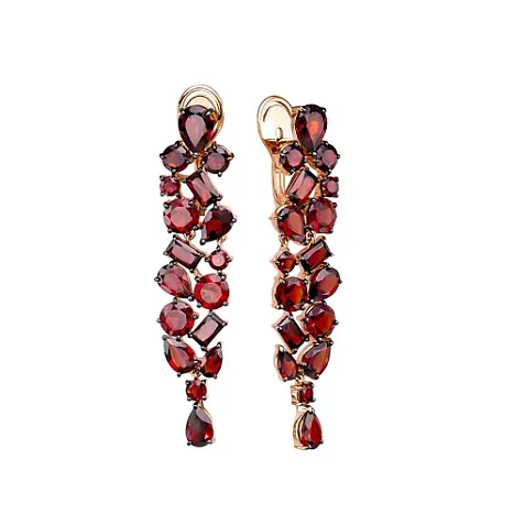 Серьги с английским замком из красного золота