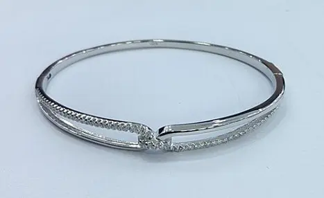 Браслет жесткий из серебра