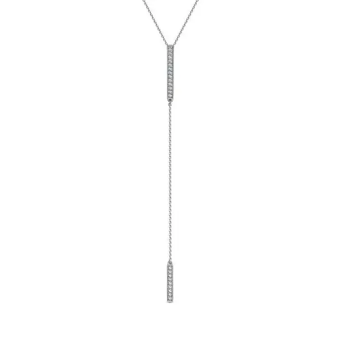 Цепь колье из белого золота