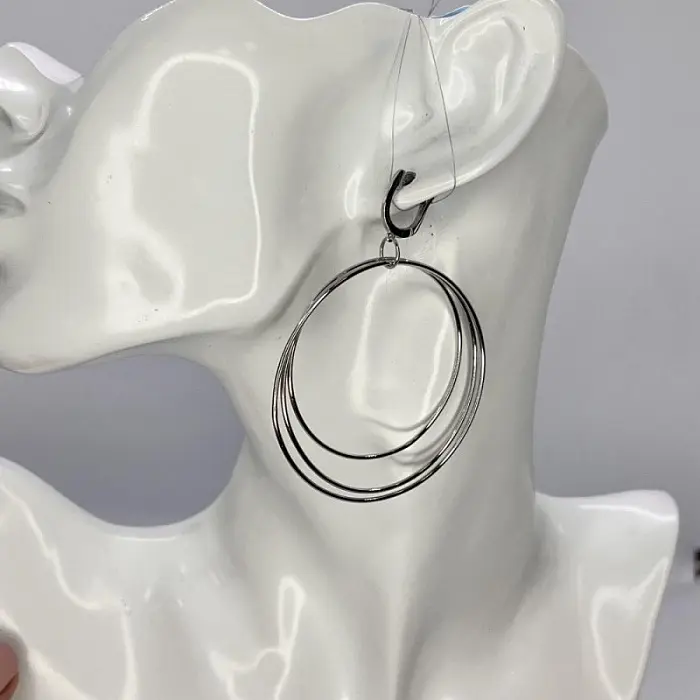 Серьги подвесные из серебра