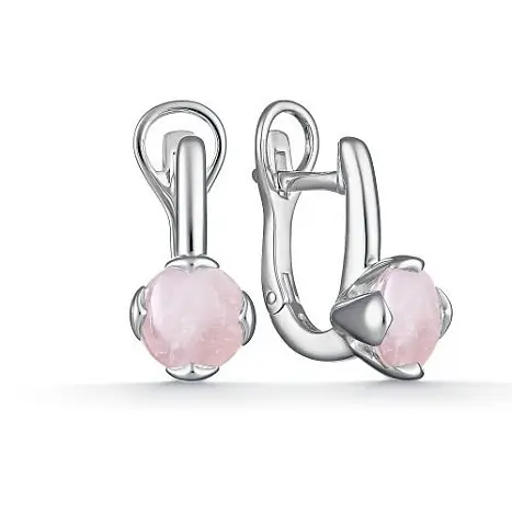 Серьги с английским замком из серебра