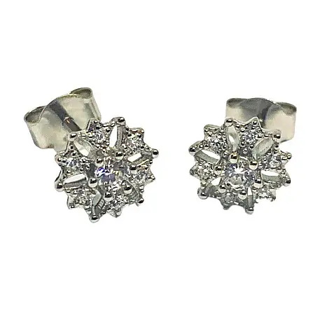 Серьги пуссеты из серебра