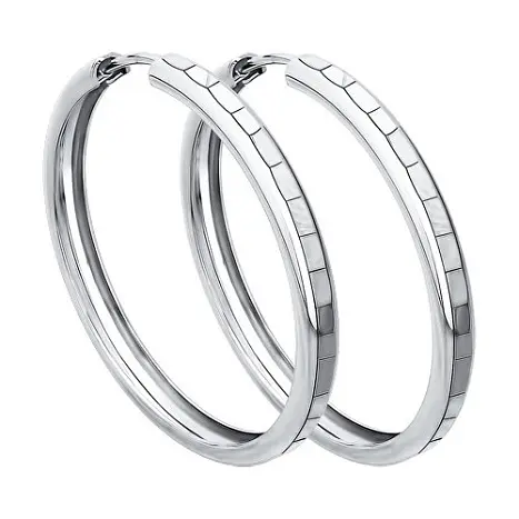 Серьги конго из серебра