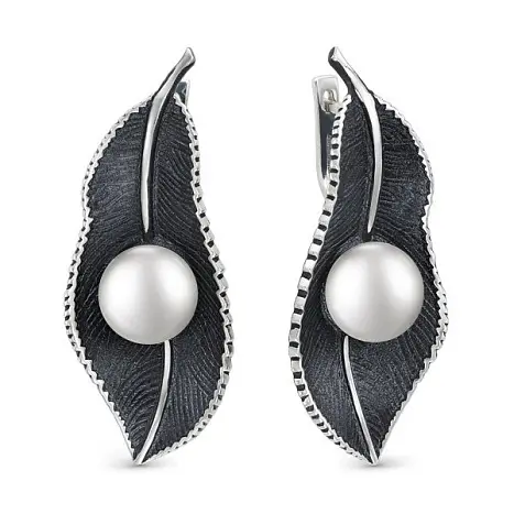 Серьги с английским замком из серебра