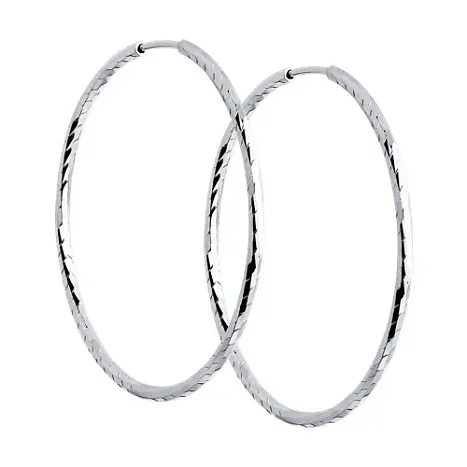 Серьги конго из серебра