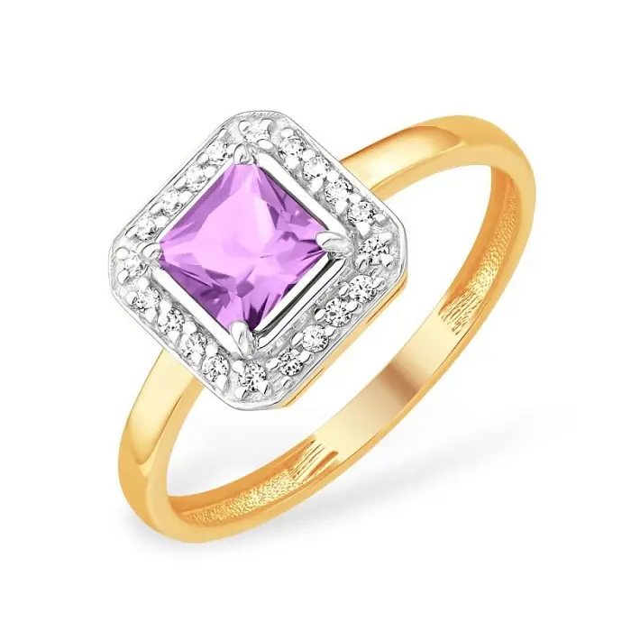 Кольцо декоративное из комбинированного золота