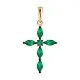Подвеска декоративный крест из красного золота