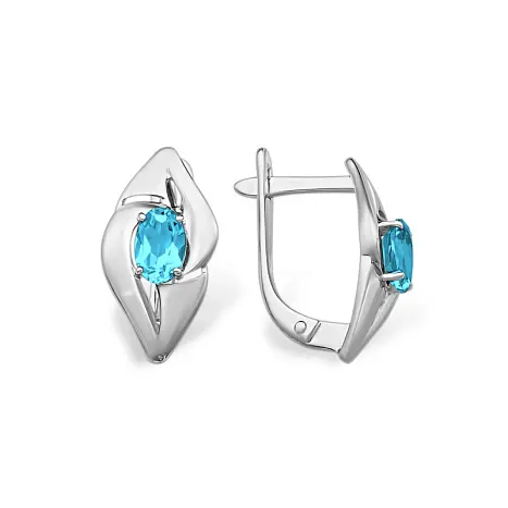 Серьги с английским замком из серебра