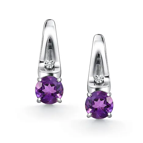 Серьги с английским замком из серебра