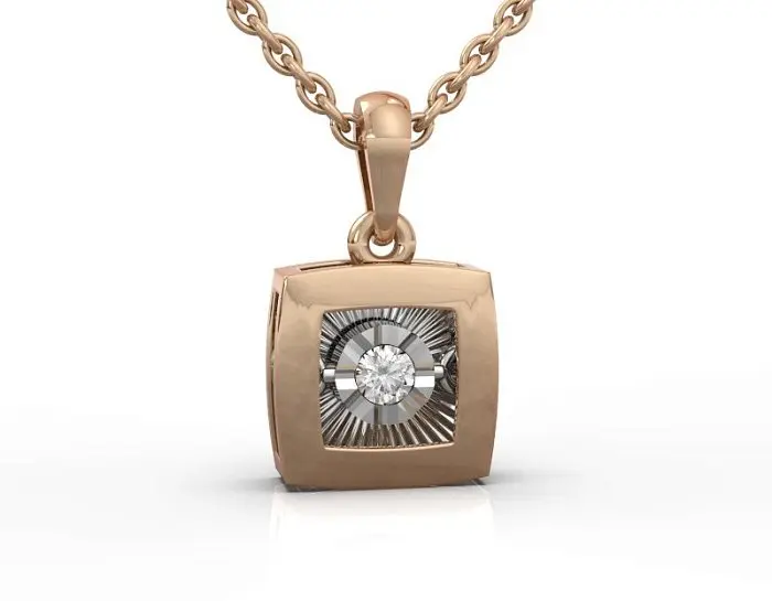 Подвеска декоративная из комбинированного золота