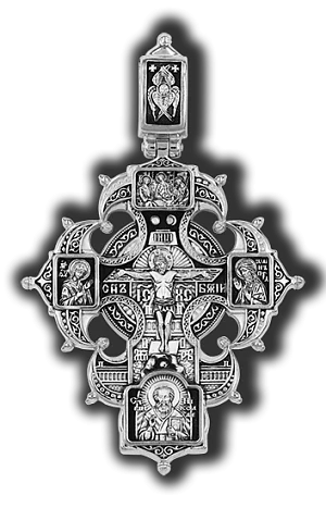 Подвеска крест из серебра